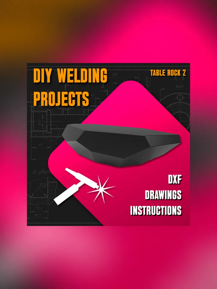 Welding Project Plans Drawings Table Rock 2 (DXF, PDF)