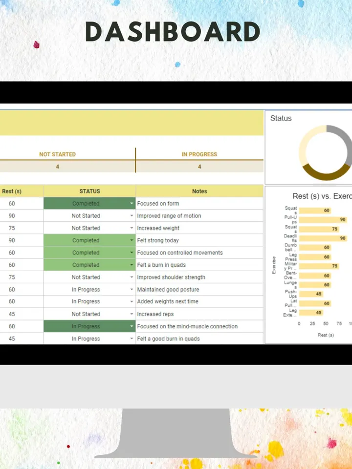 Workout Log Template, Editable Google Sheets Template, Digital Download, Track Fitness Progress & Goals, For Fitness Enthusiasts Trainers