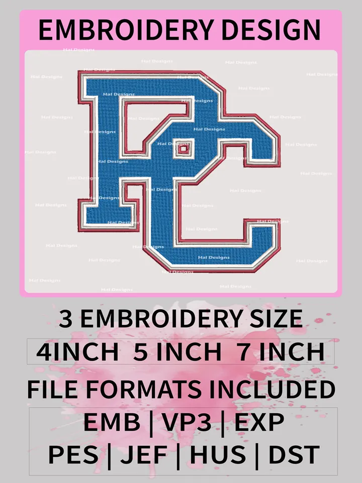 NCAA Presbyterian Blue Hose Embroidery File, 3 Sizes, 6 Formats, NCAA Machine Embroidery Design, NCAA Logo, NCAA Teams
