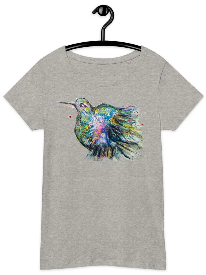 Hummingbirds Bird Women’s basic organic t-shirt made with my original watercolour painting