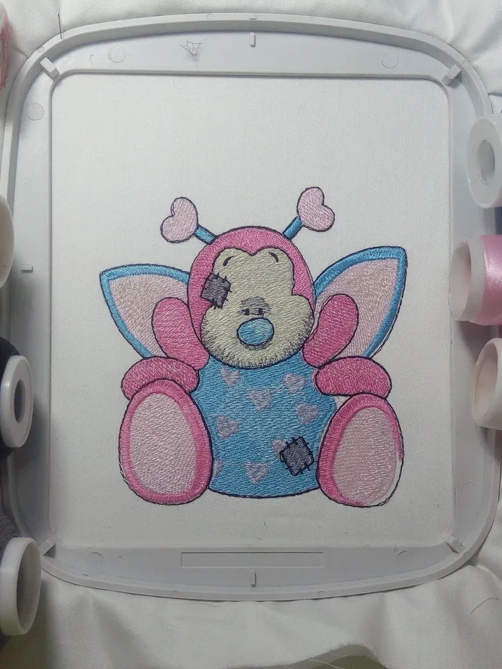 Butterfly Tatty Teddy Friend 2 Sizes Embroidery Design