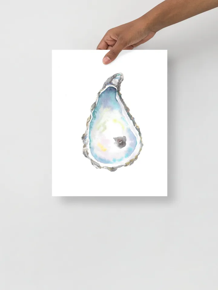 Oyster Print Set ,Watercolor Oyster, Oyster Painting, Oyster 3 Piece Set, Seaside Decor,Seaside Art Poster,Oyster Shell Art, Ocean Art Print