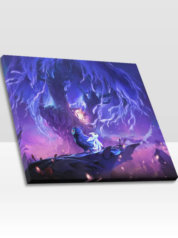 Ori and The Will Of The Wisps Frame Canvas Print, Wall Art Home Decor Poster