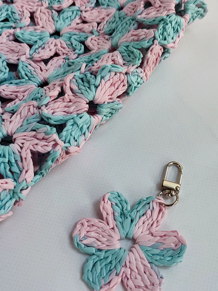 Marshmallow Raffia Crochet Bag - Large Boho Purse for Women