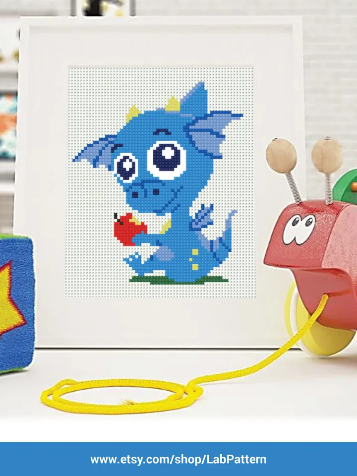 Baby Dragon Cross stitch pattern | Embroidery Pattern | Instant Download | Embroidery Designs