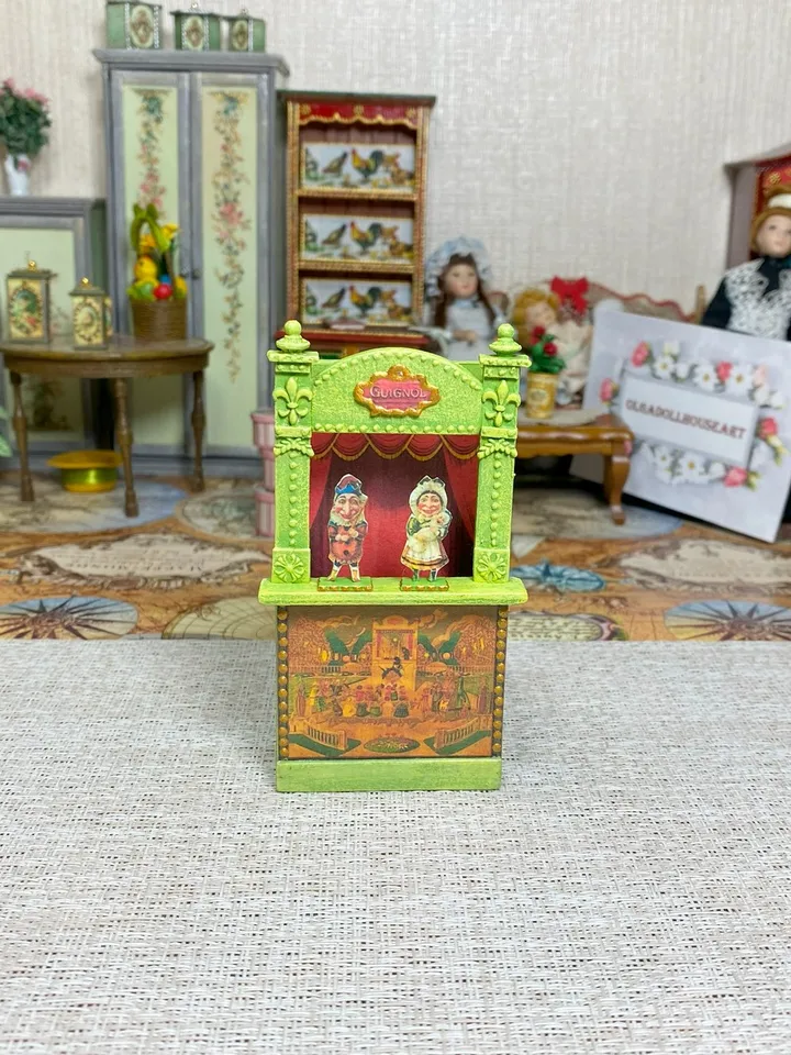Vintage puppet theater. 1:12.