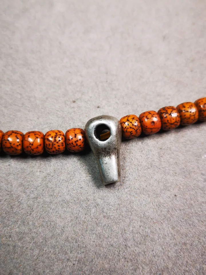 Gandhanra Tibetan Guru Bead,Mini Size T-drilled 3-Hole Prayer Bead,Mala Bead,Connector Bead for Buddhist Bead Accessories