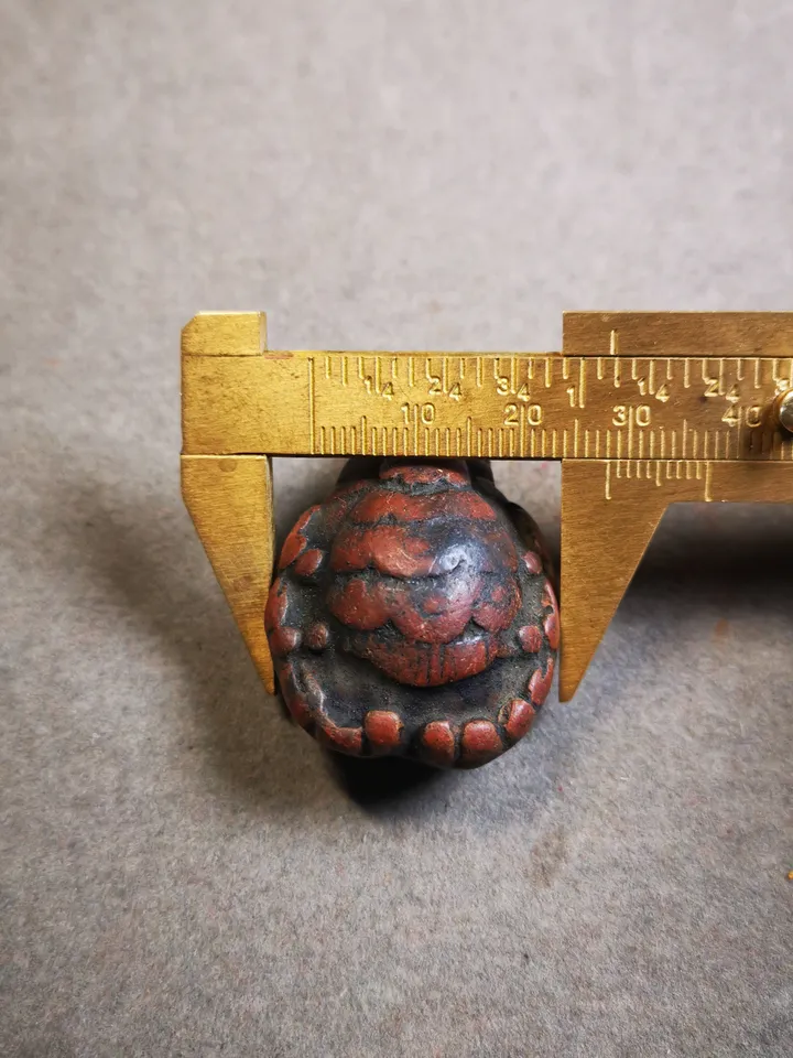 Gandhanra Old Tibetan Tsa Tsa Statue, Scorpion Guru of Padmasambhava, Scorpion Terma Amulet of Wrathful Kila Transmission,50 Years Old