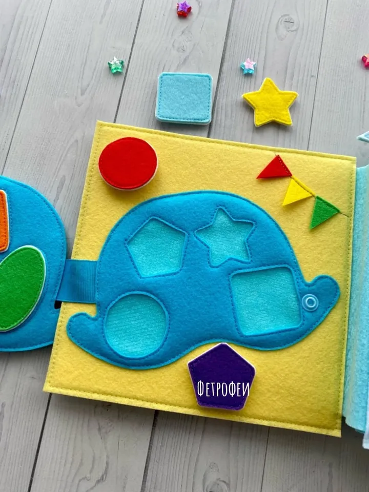 Circus Quiet book Pattern PDF, Activity Felt book pattern, Soft montessori book template, Quiet book sewing ideas for baby 1, 2, 3 year old