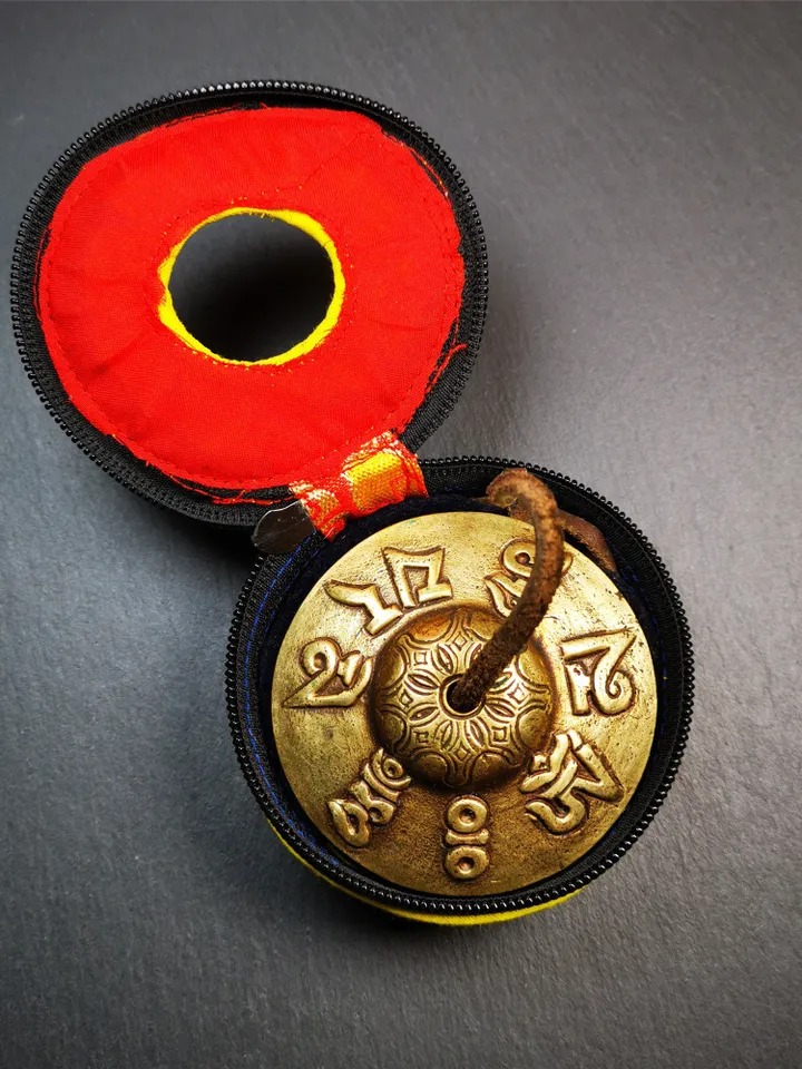 Gandhanra 7.4cm Tibetan Cymbals,OM Mantra Tingsha Bell,Buddhism Ritual Implement,Handmade in Nepal