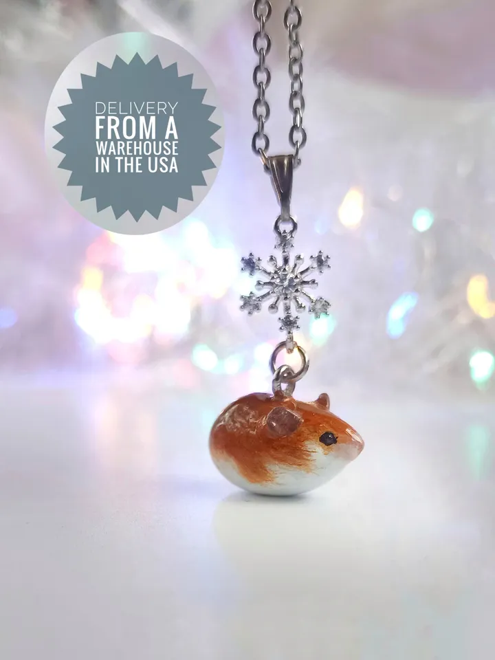 Red syrian hamster necklace (US discount)