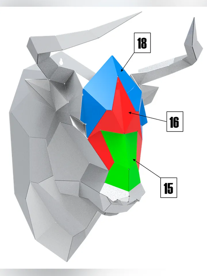 Welding Project Plans Drawings Bull Head (v1) (DXF, PDF)