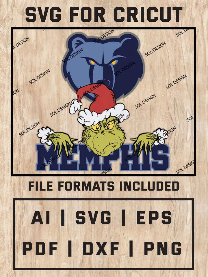 Grinch Memphis Grizzlies SVG, NBA SVG Design, NBA Memphis Grizzlies SVG, NBA Grizzlies  Cricut, Christmas Svg, Grinch svg, Digital Download