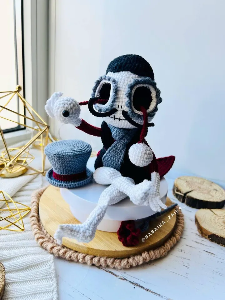 PDF Crochet Mr. Santa Muerte Pattern, Halloween Pattern, Crochet Monster, Doll Crochet Pattern, Skull Doll, Señor Muerte patrón en español
