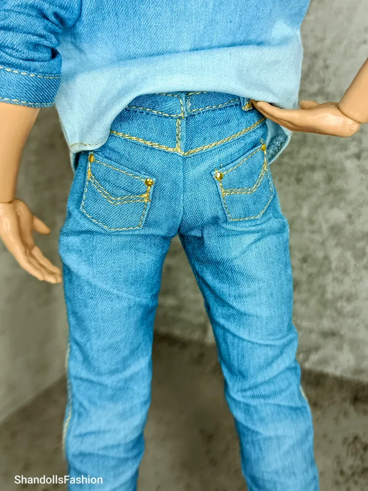 Classic jeans and denim shirt for Ken dolls