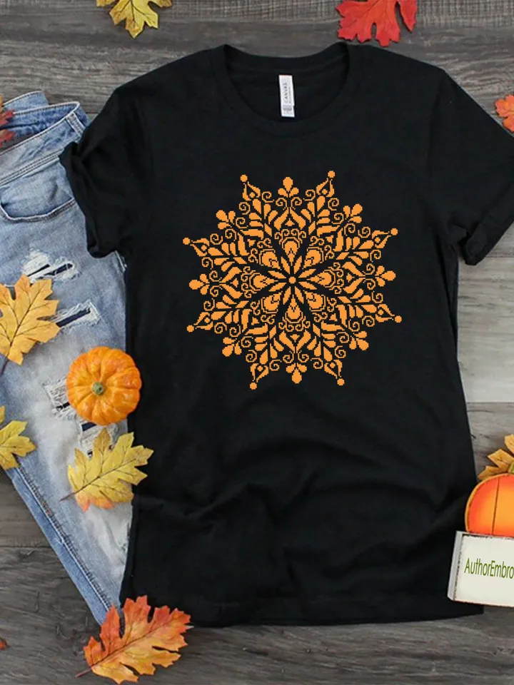 Mandala cross stitch pattern download PDF, Monochrome mandala digital PDF, Floral ornament cross stitch chart, Easy beginner stitch #M107