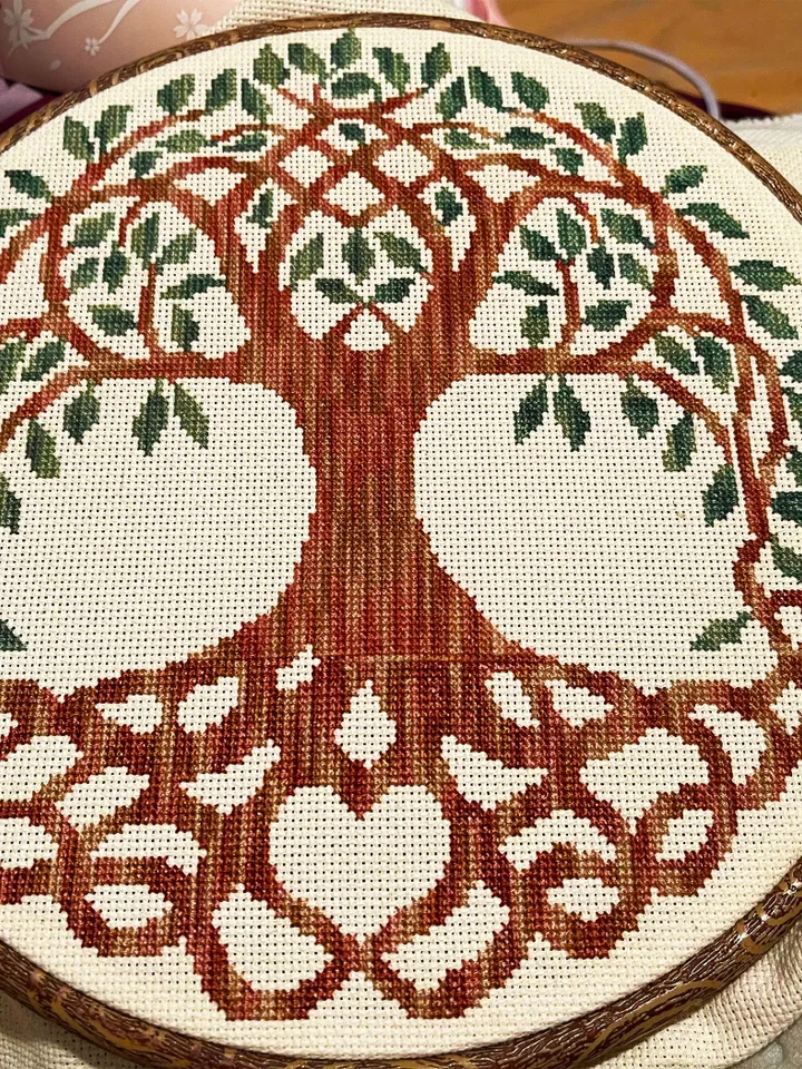 Celtic Tree of life cross stitch pattern download PDF Modern mandala cross stitch chart, Tree embroidery PDF Monochrome beginner stitch #M29