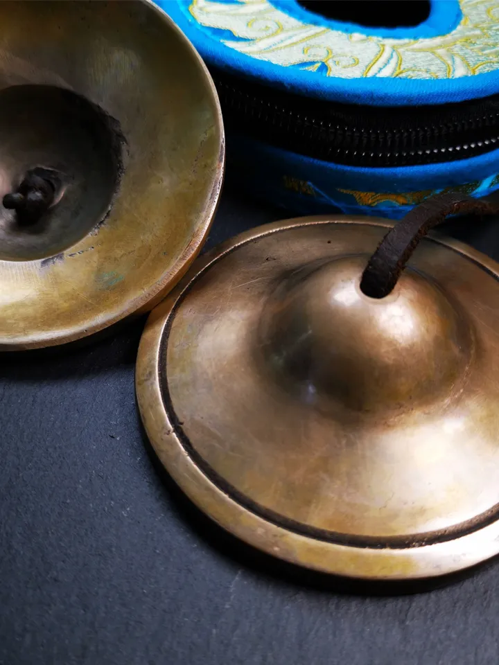 Gandhanra 8.3cm Tibetan Cymbals,Copper Tingsha Bell,Buddhism Ritual Implement,Handmade in Nepal