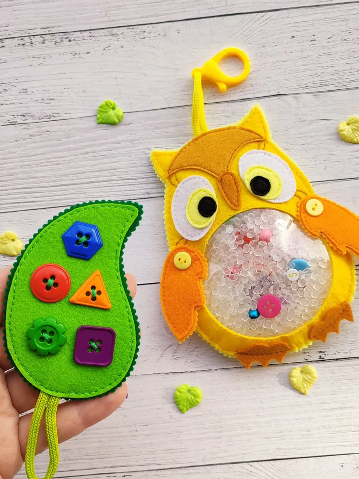 Owl I spy bag pattern & tutorial, I spy game felt pattern, Montessori travel toys, Autism sensory toys PDF, Felt Sewing pattern baby