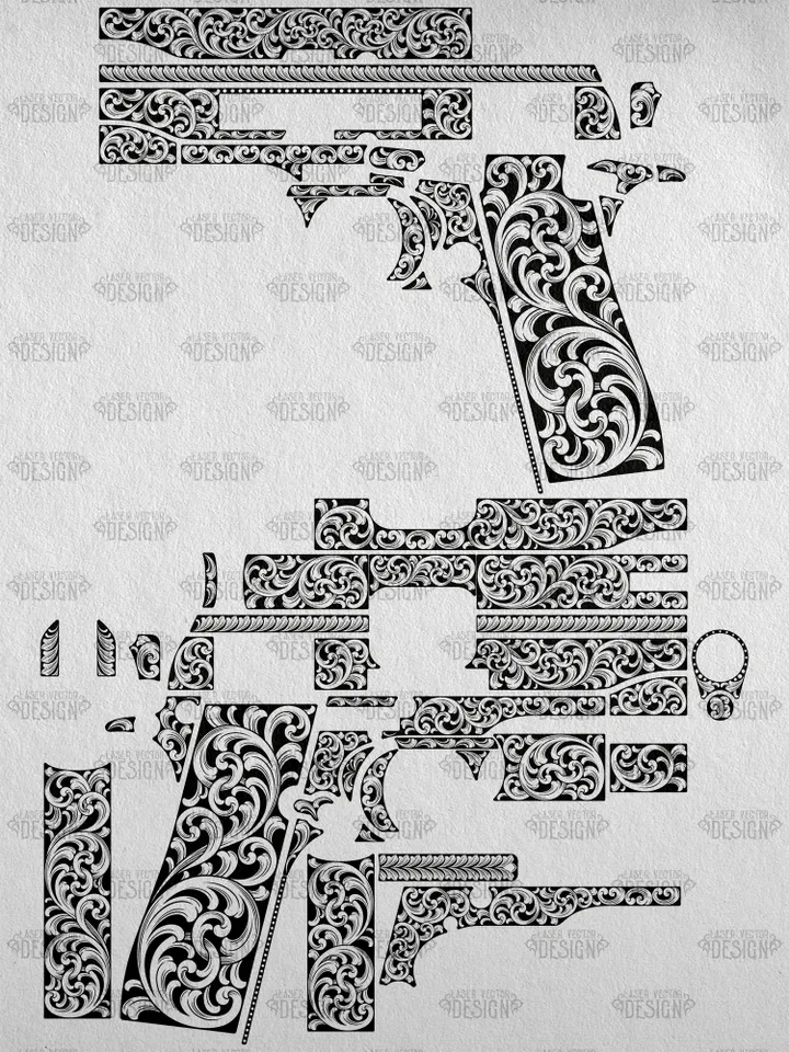 VECTOR DESIGN Colt MK IV Series 80 Government 380 Scrollwork