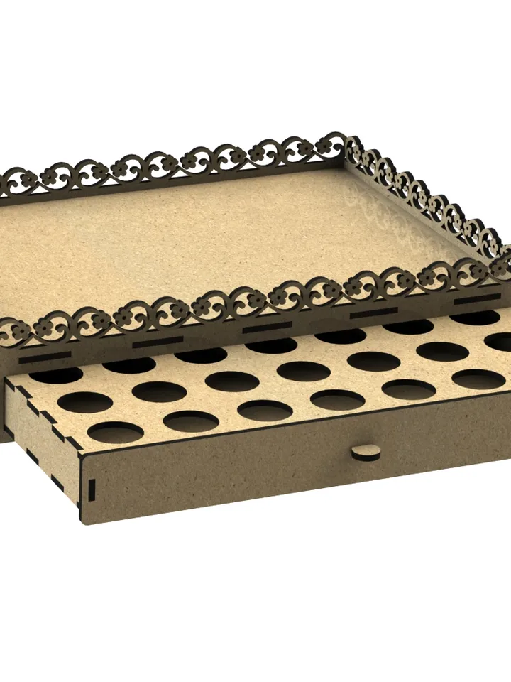 Digital Template Cnc Router Files Cnc Organizer Files for Wood Laser Cut Pattern