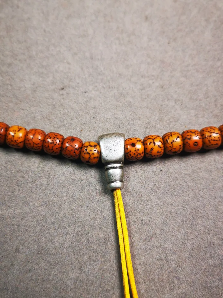 Gandhanra Tibetan Guru Bead,Mini Size T-drilled 3-Hole Prayer Bead,Mala Bead,Connector Bead for Buddhist Bead Accessories