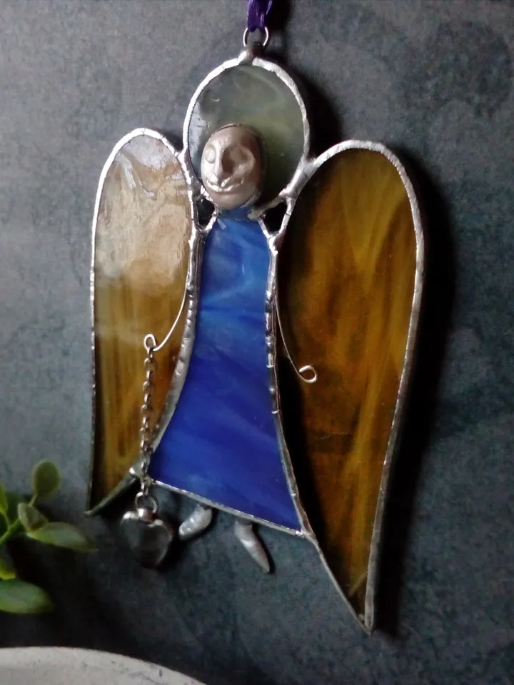 Christmas decorations, Angel suncatcher, New year tree toy, Hygge christmas, Handmade angels