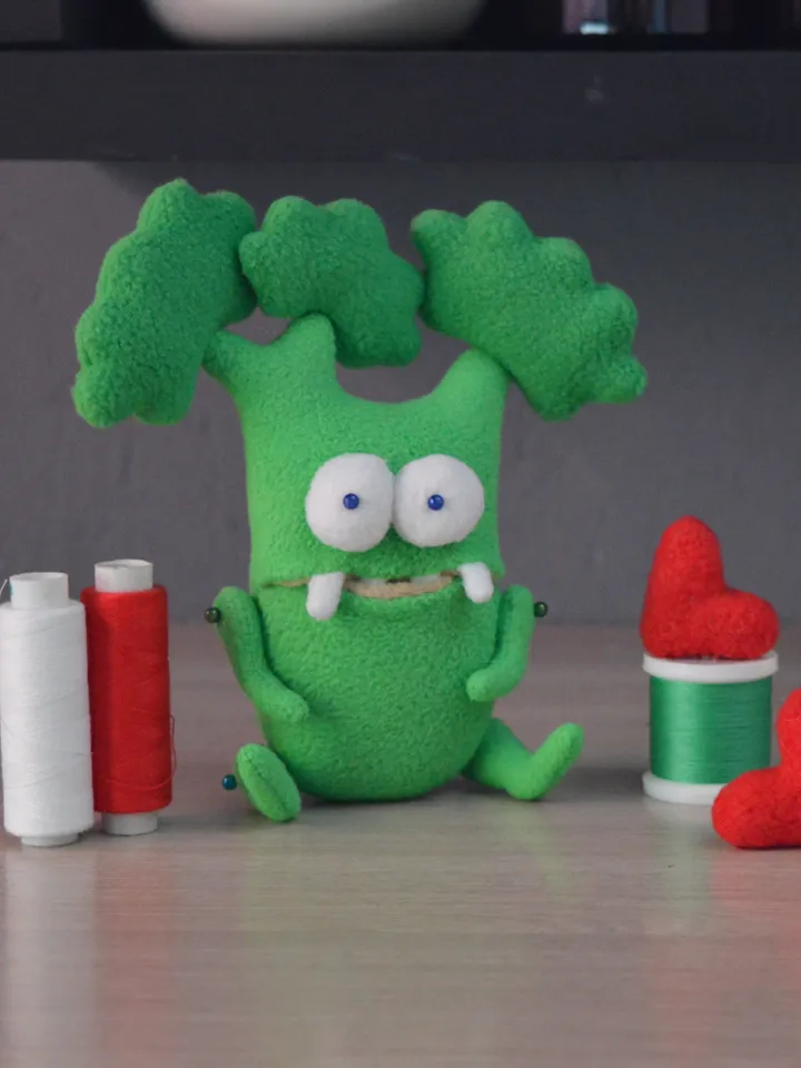 Plush Broccoli Toy Pattern – Fleece Softie PDF Tutorial