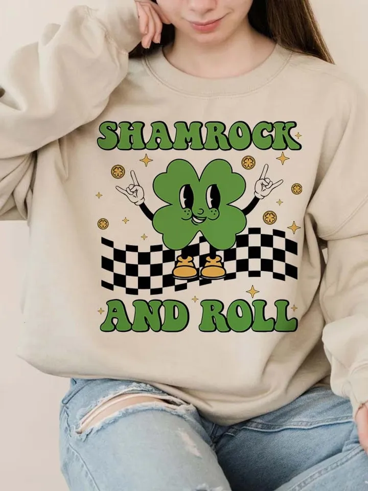 Shamrock And Roll Svg, Retro St Patricks Svg, Funny St Patricks Day Svg, St Patricks Day Svg, St Pattys Day Svg, St Patricks Day Shirt