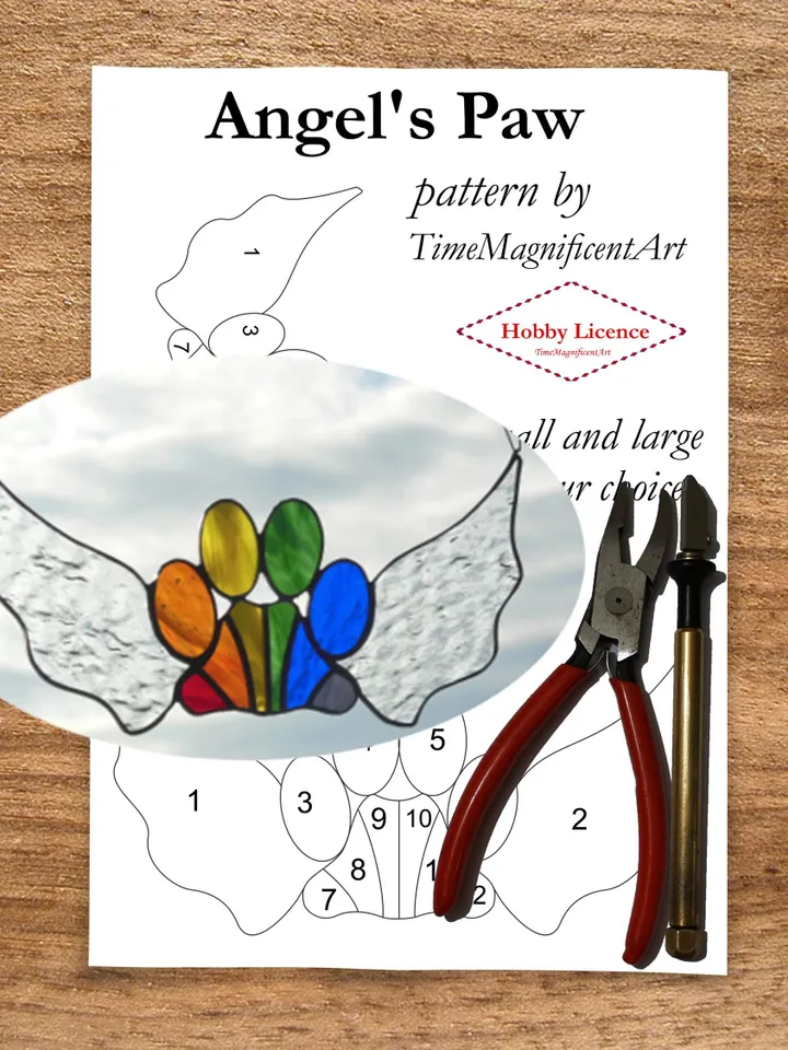stained-glass-pattern-rainbow-angel-s-paw-with-wings-template-pet-loss-memorial-digital-pdf-file-download-hobby-license-7-00-buy-online-with-delivery for Free Printable Stained Glass Patterns Pdf Stained Glass Pattern - Rainbow Angel's Paw with Wings Template , Pet Loss Memorial , Digital PDF file download , Hobby license $7.00 | Buy online with delivery for Free Printable Stained Glass Patterns Pdf