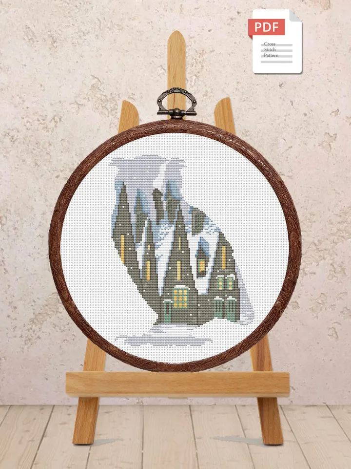 Magic Owl Cross Stitch Pattern, Movies Cross Stitch Pattern, Movie Pattern, Wizard Cross Stitch Pattern, TV Cross Stitch Patterns #mv009
