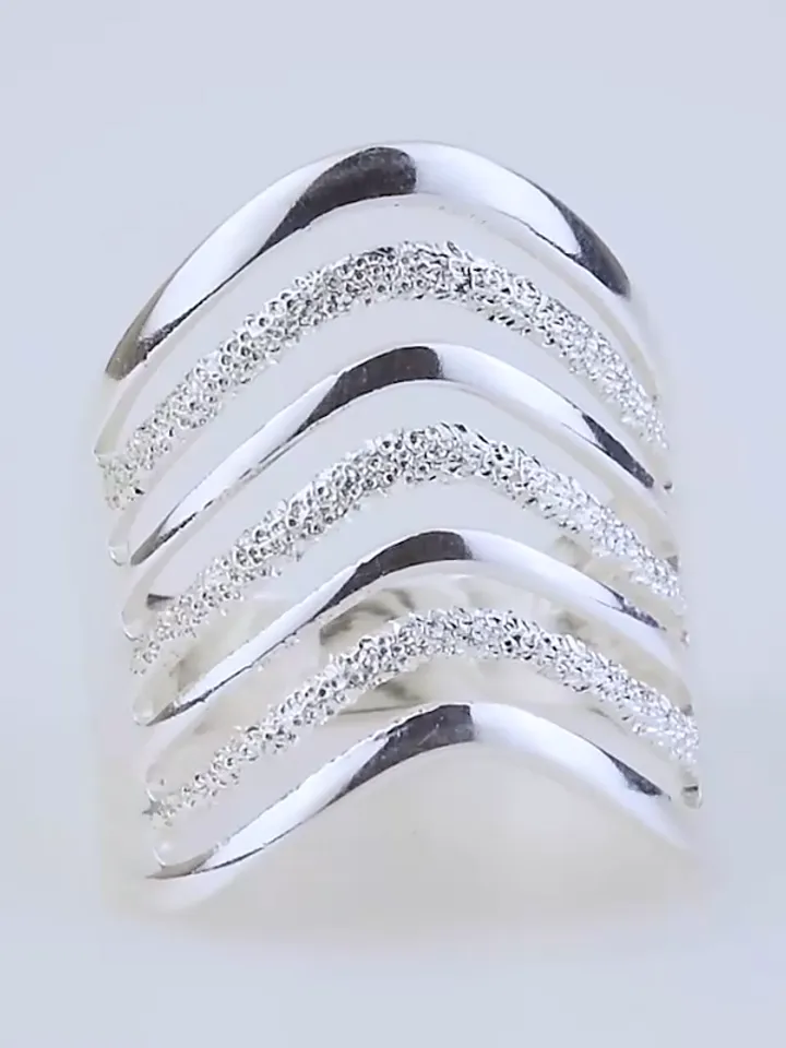 Wide ring made of 925 silver
