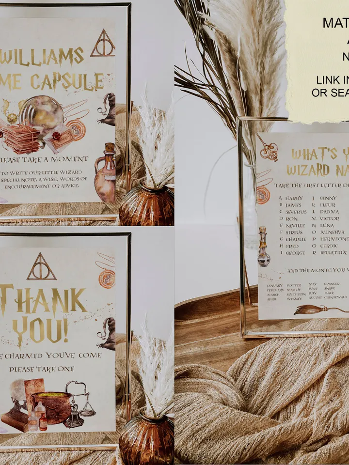 APOTHECARY; Wizard Baby Shower; Magic School Baby Shower template; Instant Download; wh1