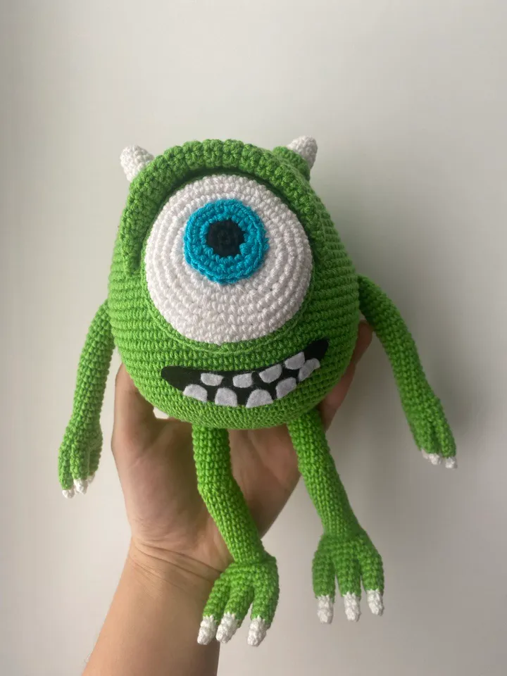 Mike Wazowski amigurumi crochet pattern