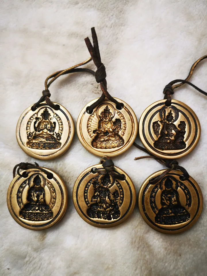 Gandhanra Old Tibetan Buddha Statue Tsa Tsa Mold Amulet,Copper Mould For Making Clay Buddha Statue, DIY Tsha Tsha Statue,Pendant
