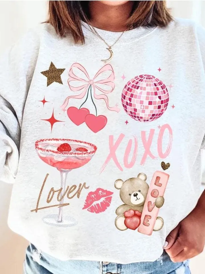 Retro Love Collage PNG,Digital Download-Valentines Day png,Valentine png,Trendy Valentine png,Coquette Design png,Lover png,Retr Love png