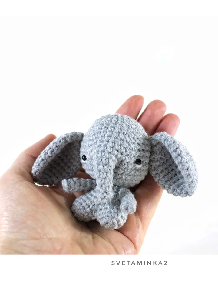 Crochet Elephant Pattern Amigurumi Toy. Digital Download. PDF.
