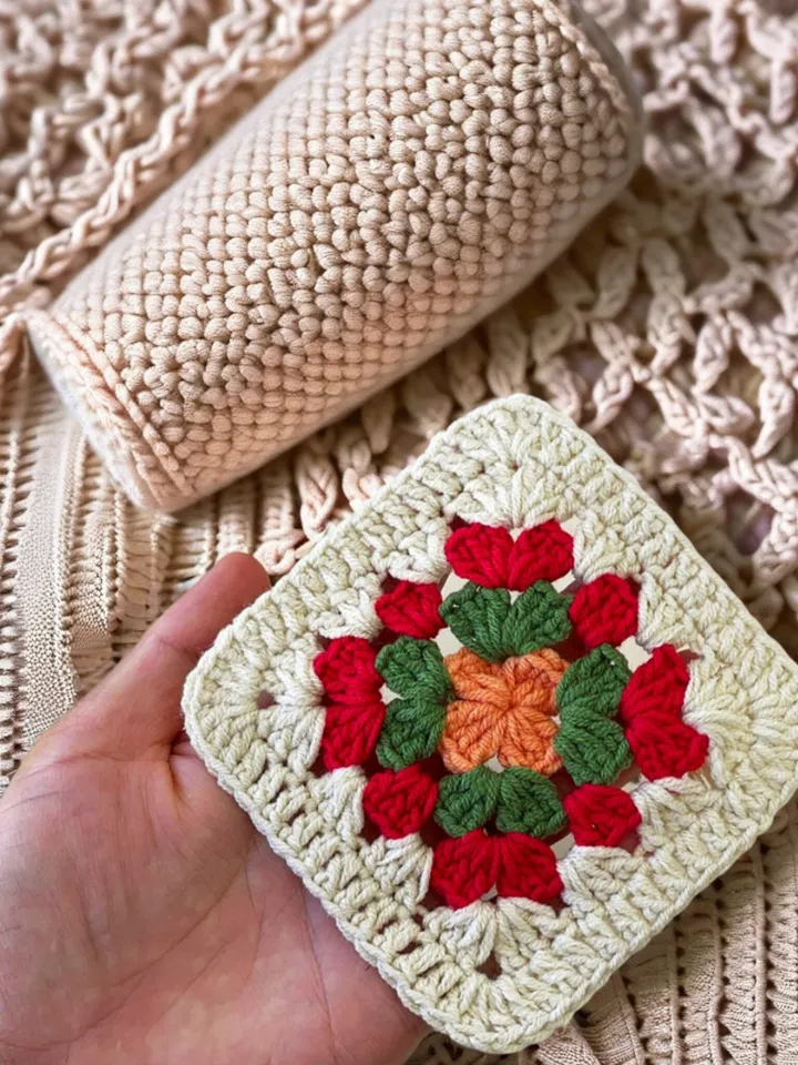 Solid Granny Square Baby Blanket Crochet Pattern - Beginner Crochet Coaster Pattern - Quick and Easy PDF Guide