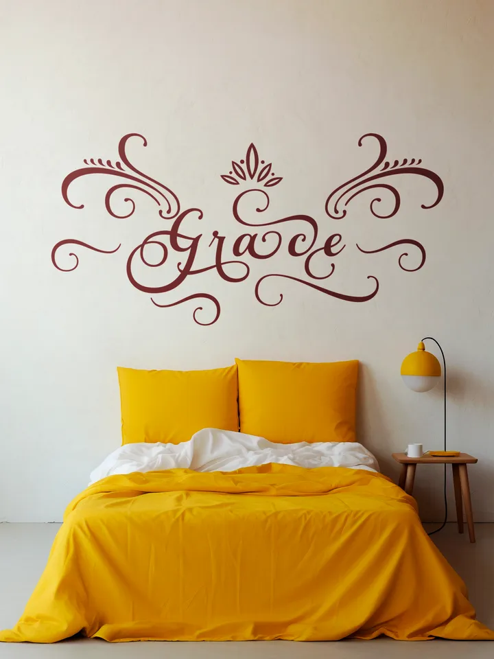 Grace - name in Samantha style with bright letters, digital design