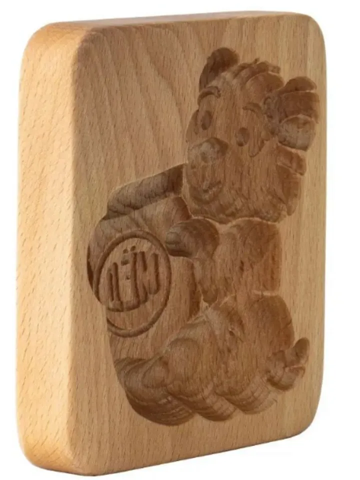 Bear Embossed cookie mold, cookie cutter, wooden mold, Wooden stamp stamp for gingerbread cookies springerle stamp