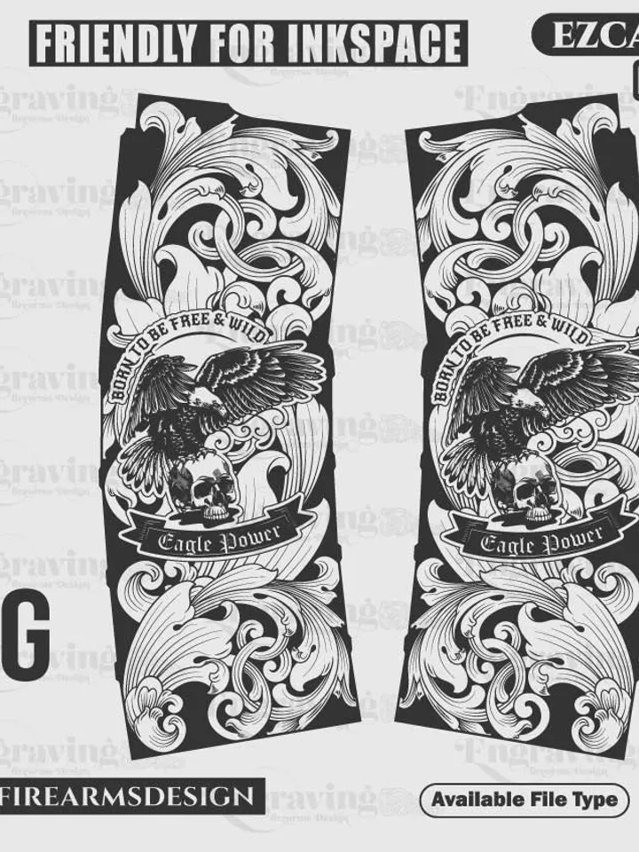 PMAG Scrolling Design Svg,lasercut,laserengraving,fiberlaser,engravingfiles,laserpattern,engravingdesign,engravingpattern,metalart