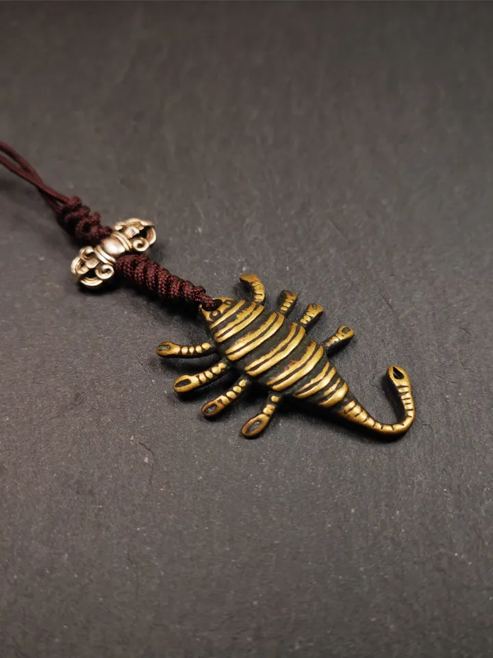 Gandhanra Handmade Tibetan Amulet,Scorpion Guru of Padmasambhava, Buddhist Scorpion Pendant,1.57"