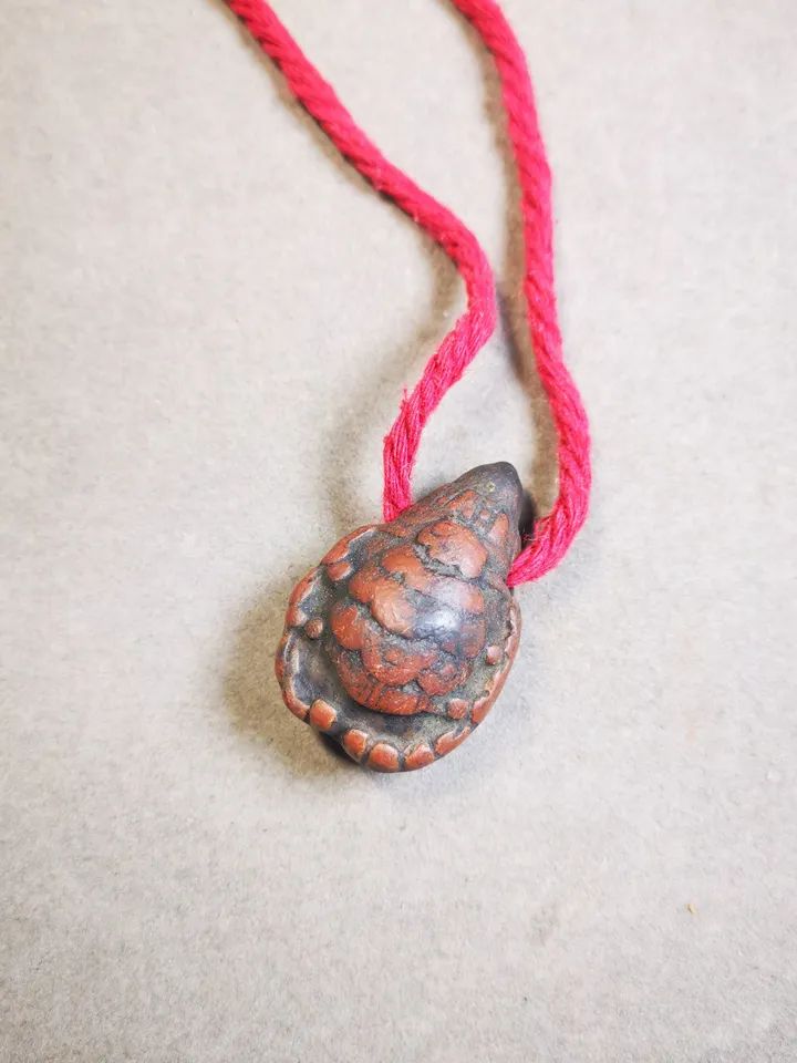 Gandhanra Old Tibetan Tsa Tsa Statue, Scorpion Guru of Padmasambhava, Scorpion Terma Amulet of Wrathful Kila Transmission,50 Years Old