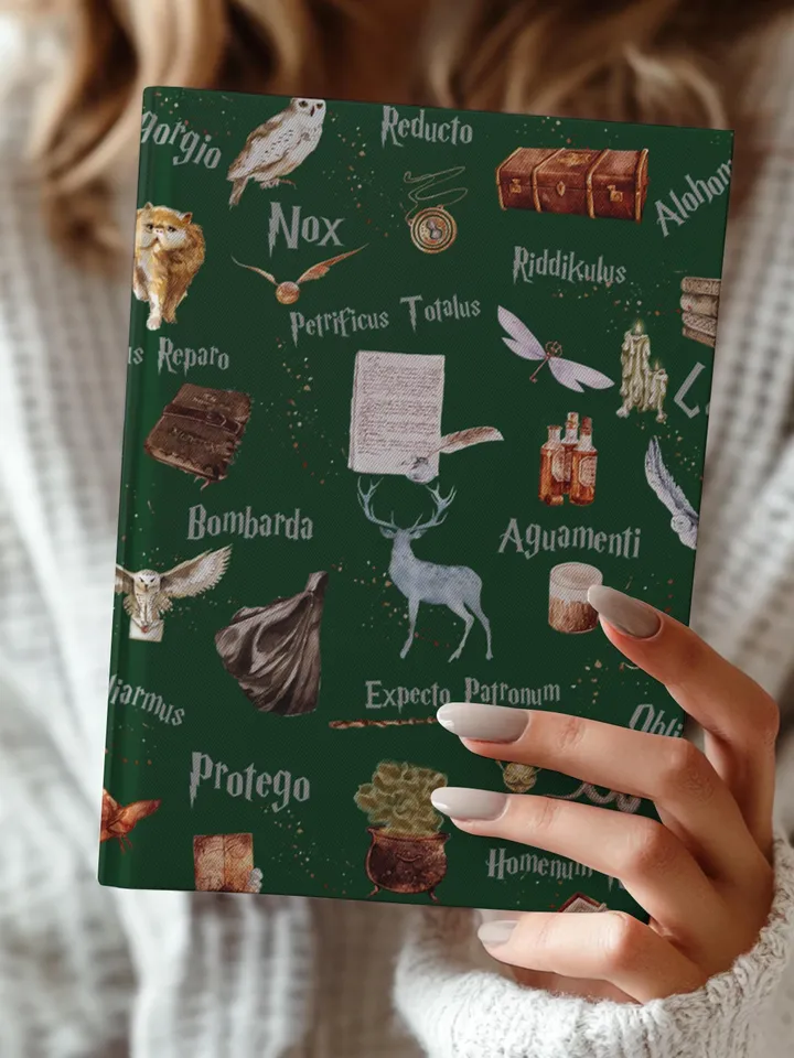 Wizarding World Hardcover Journal, Magic Notebook, Spell Book, Fantasy Diary, Gift, Magic gift Matte Journal