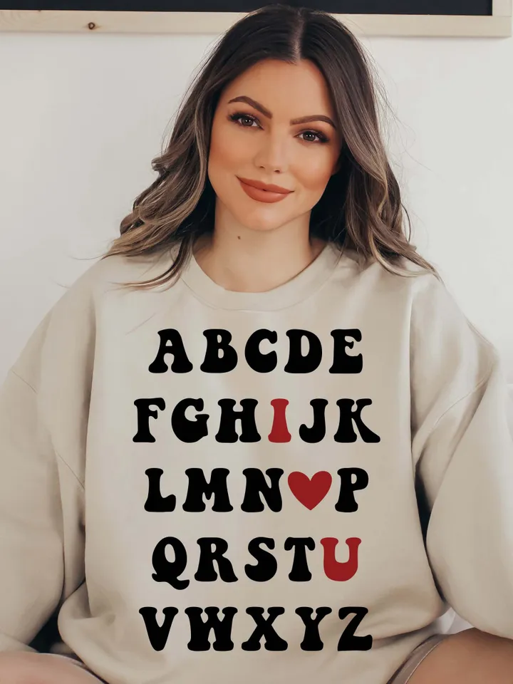 Alphabet I Love You Svg, Valentine's Day Shirt, Valentine's Day PNG/PDF, I Heart You Valentine SVG - Valentines - Valentines Png