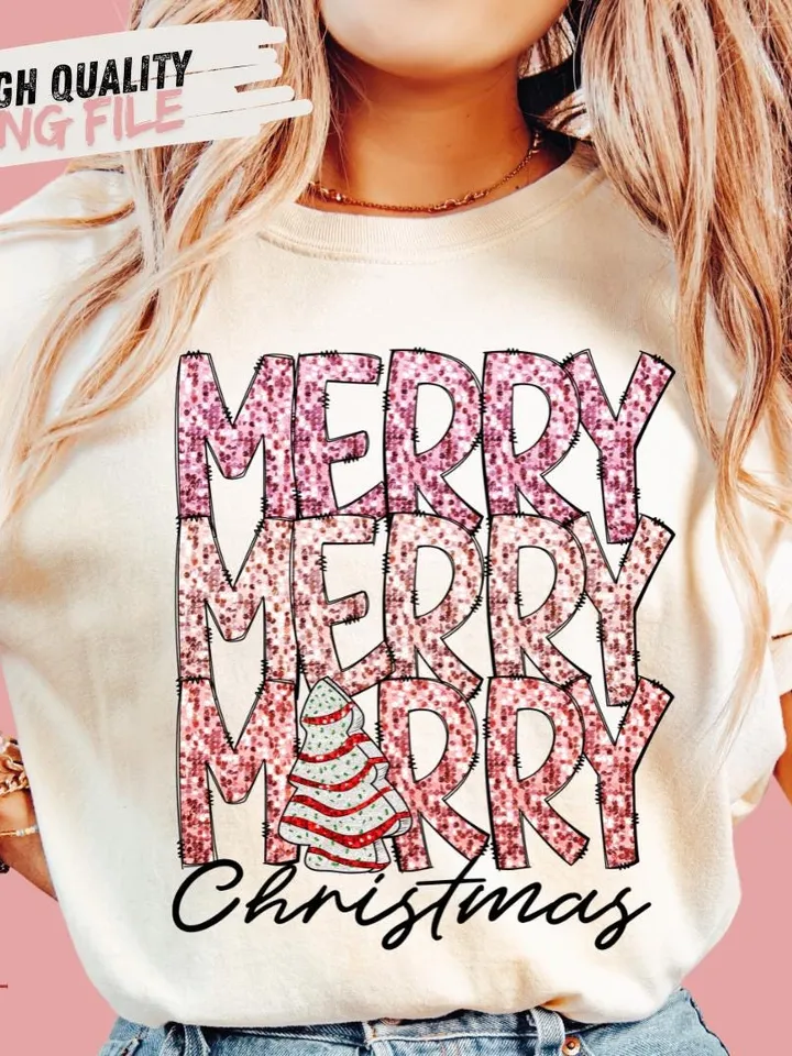 Merry merry merry christmas faux Sequin png,glitter christmas png,christmas cake faux sequin png,Faux Glitter Christmas Png Sublimation