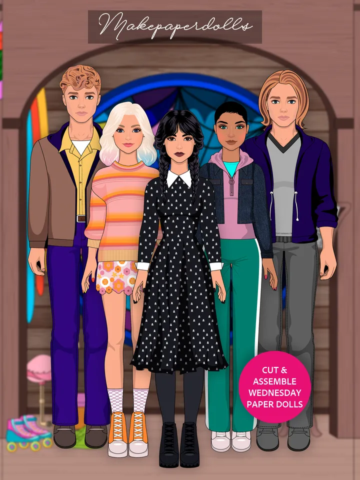 Wednesday Paper Dolls