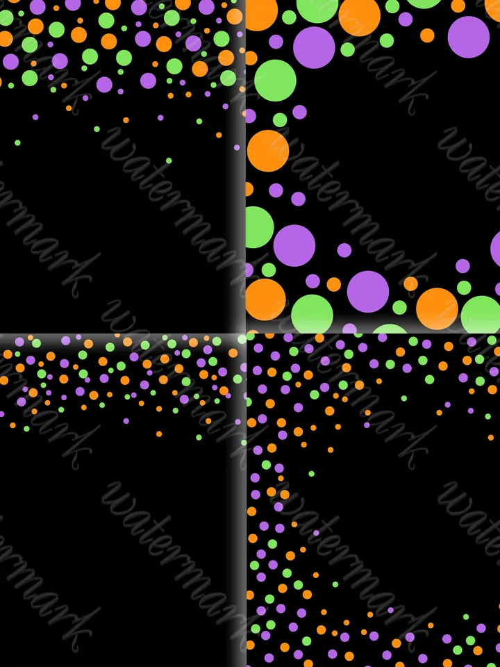Halloween digital papers Halloween borders png Halloween background Halloween border clipart Halloween confetti clipart png Instant download