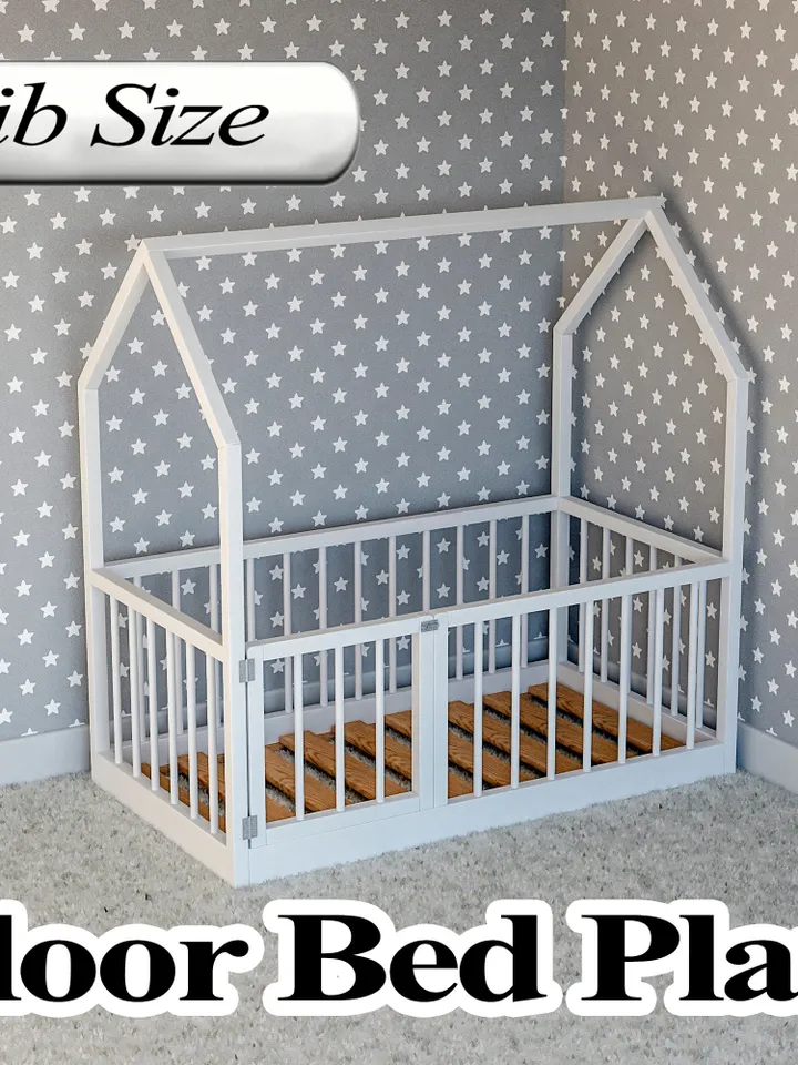 Montessori Floor Bed Plan, Crib Size, PDF, DIY