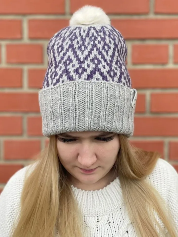 Warm handmade knitted hat